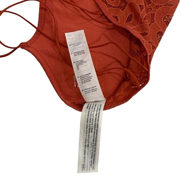 Gilly Hicks Women's Crop Tank Cami Lace Back Tank Top Burnt Orange; Medium - Picture 10 of 10